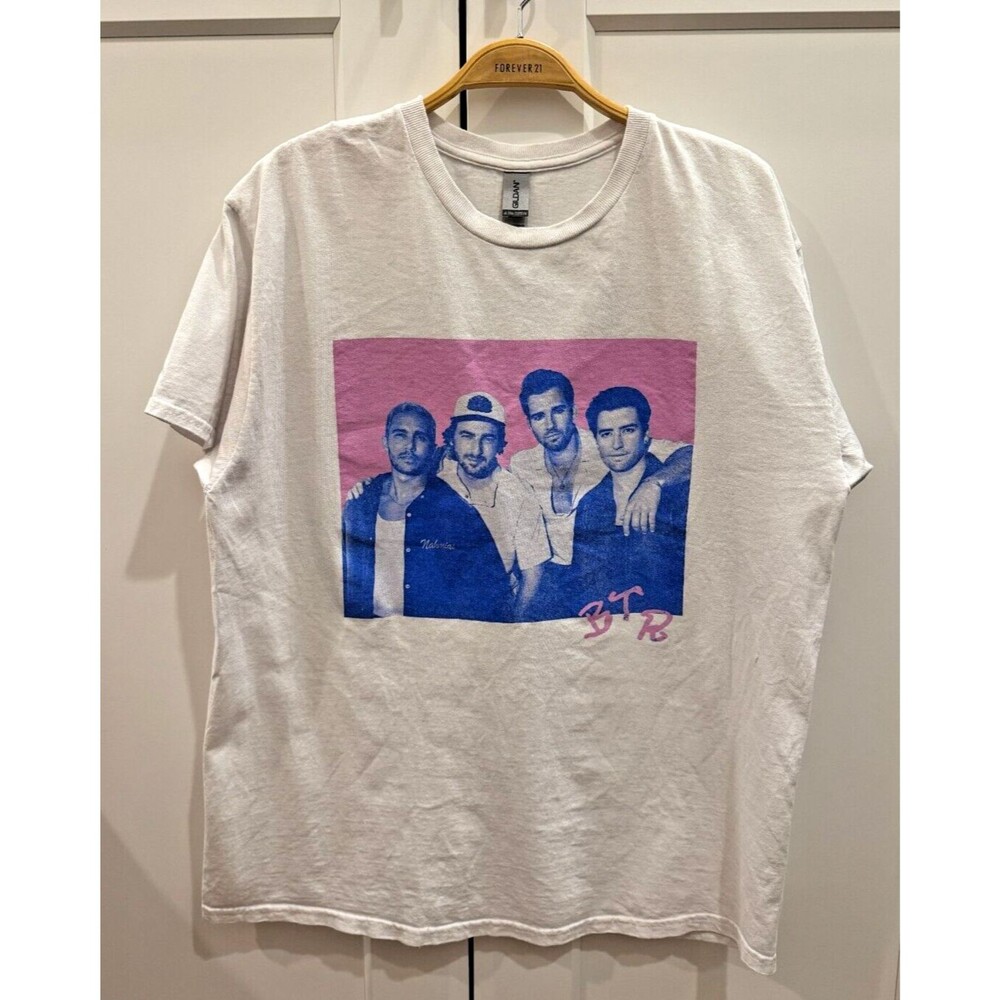 Big Time Rush T-shirt Unisex L White Can't Get Enough Concert Tour